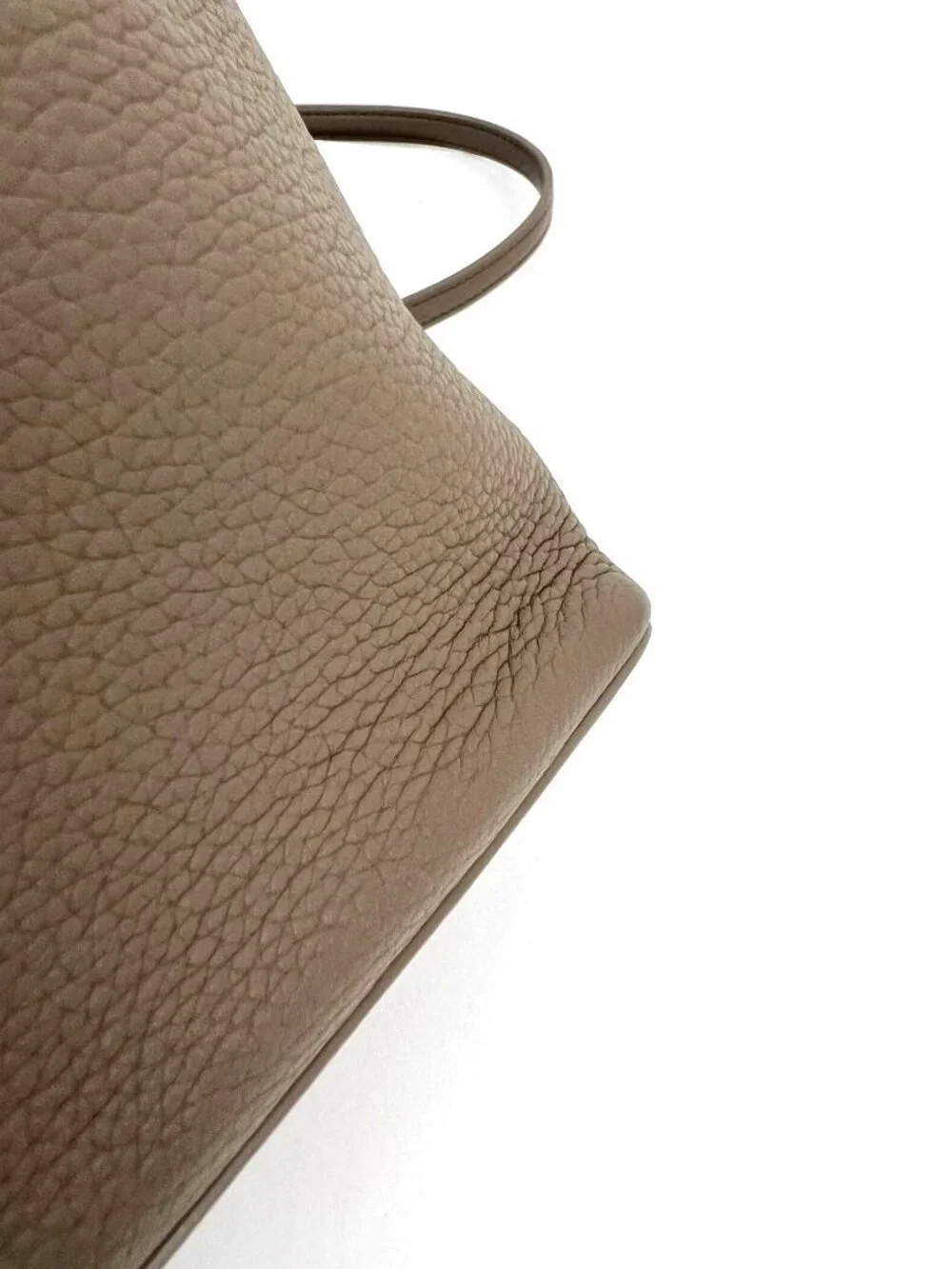 Loro Piana Grained Calfskin 23.5 Extra Pocket Warm Mastic Backpack